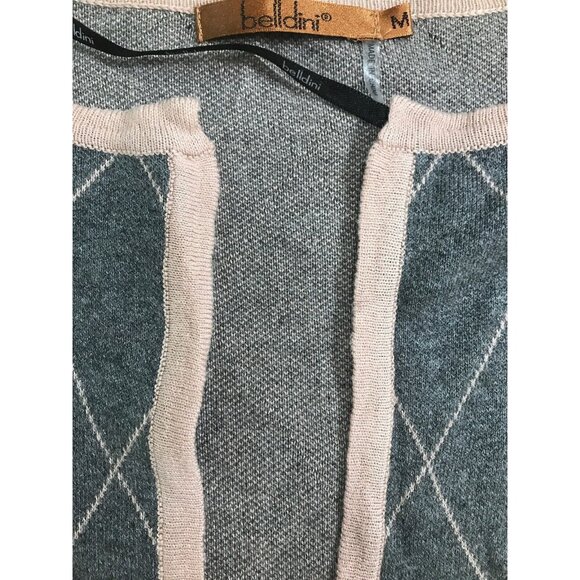 BELLDINI Women’s Gray And Pink Cardigan Wrap Sweater With Bow Wrist Ties Size M - Picture 4 of 6
